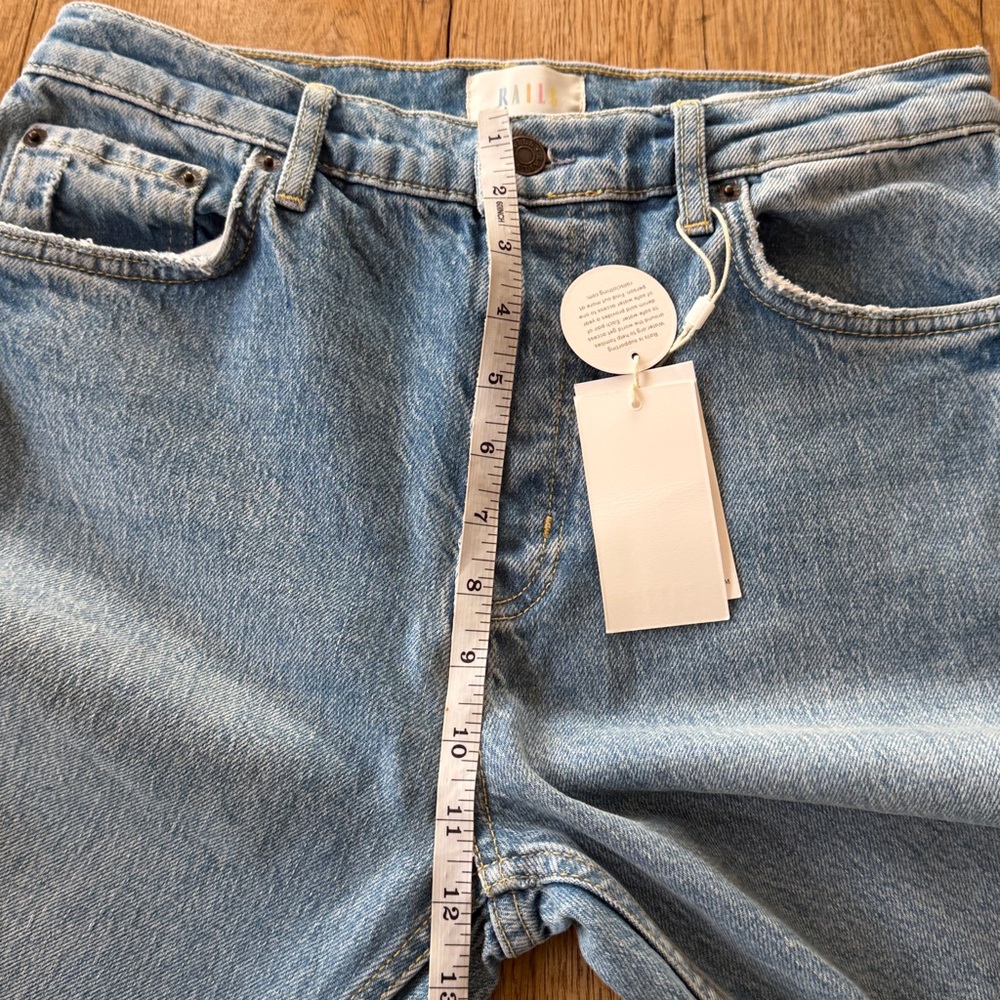 RAILS Topanga Straight Faded Blue Jeans Destroy in Faded Blue Size 28 - Picture 4 of 9